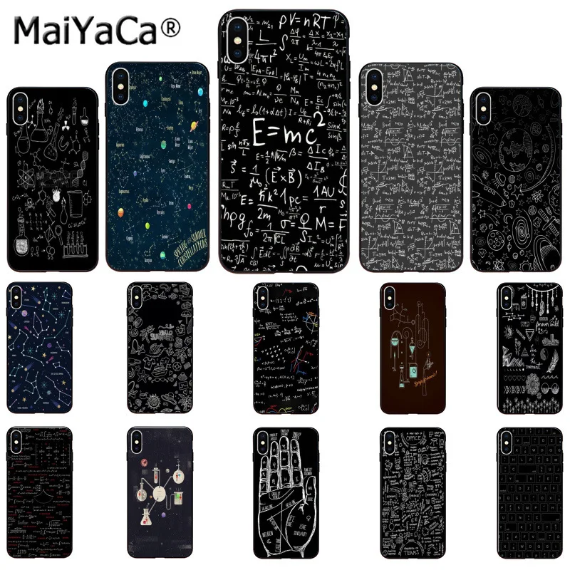 MaiYaCa Математика Астрономия география черный ТПУ мягкий резиновый чехол для телефона чехол для iPhone 8 7 6 6S Plus 5 5S SE XR X XS MAX