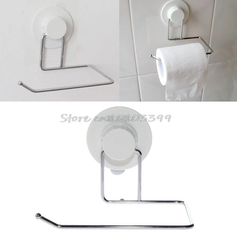 

Toilet Paper Holder Bathroom Suction Hanger Tissue Rack Kitchen Towel Hook M12 dropship