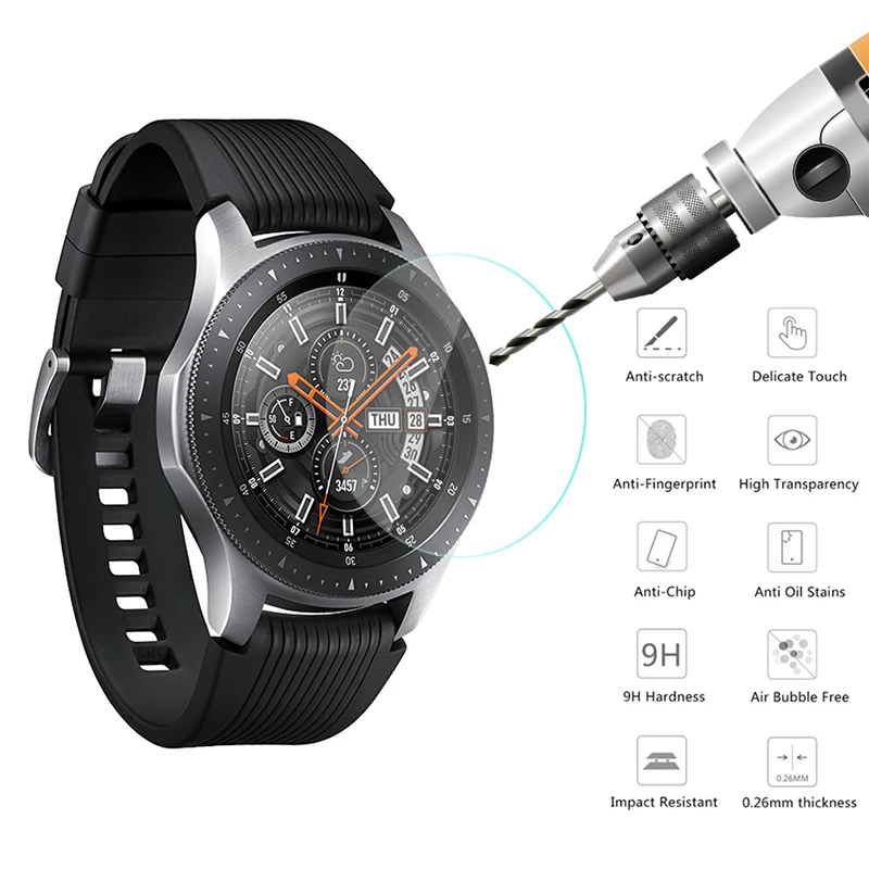 2 шт Для samsung Galaxy Watch 42 мм и 46 мм, закаленное стекло, Защитная пленка для экрана, защита от взрыва, защита от осколков