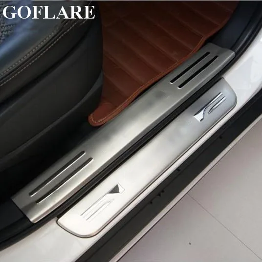 

Car Styling for KIA Sportage SL accessories 2010-2015 auto door sill protector scuff plate sills guard thresholds