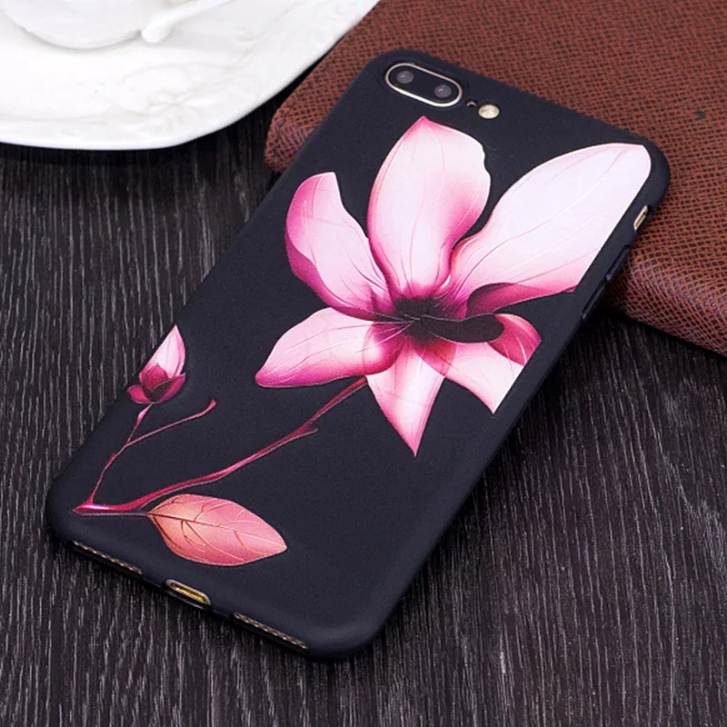 

3D Patterns Soft TPU Cases for iPhone 8 7 Plus 5.5" Cute Flower Butterfly Owl for iPhone 6 6S Plus Back Protective Cover Case