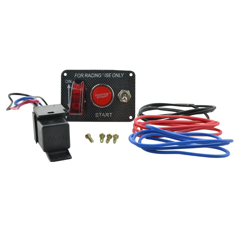 

Auto racing 1 Switch Panels red cover toggle switch 12V 30A racing ignition switch panel engine start