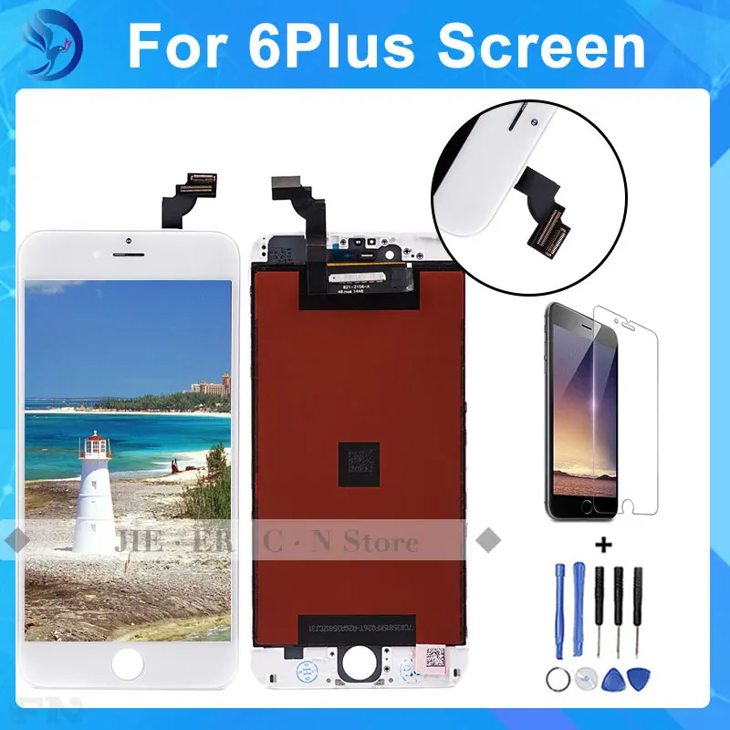 

5PCS Best Quality AAA No Dead Pixel For iPhone 6 Plus LCD Screen With Touch Digitizer Display Assembly Replacement Free DHL