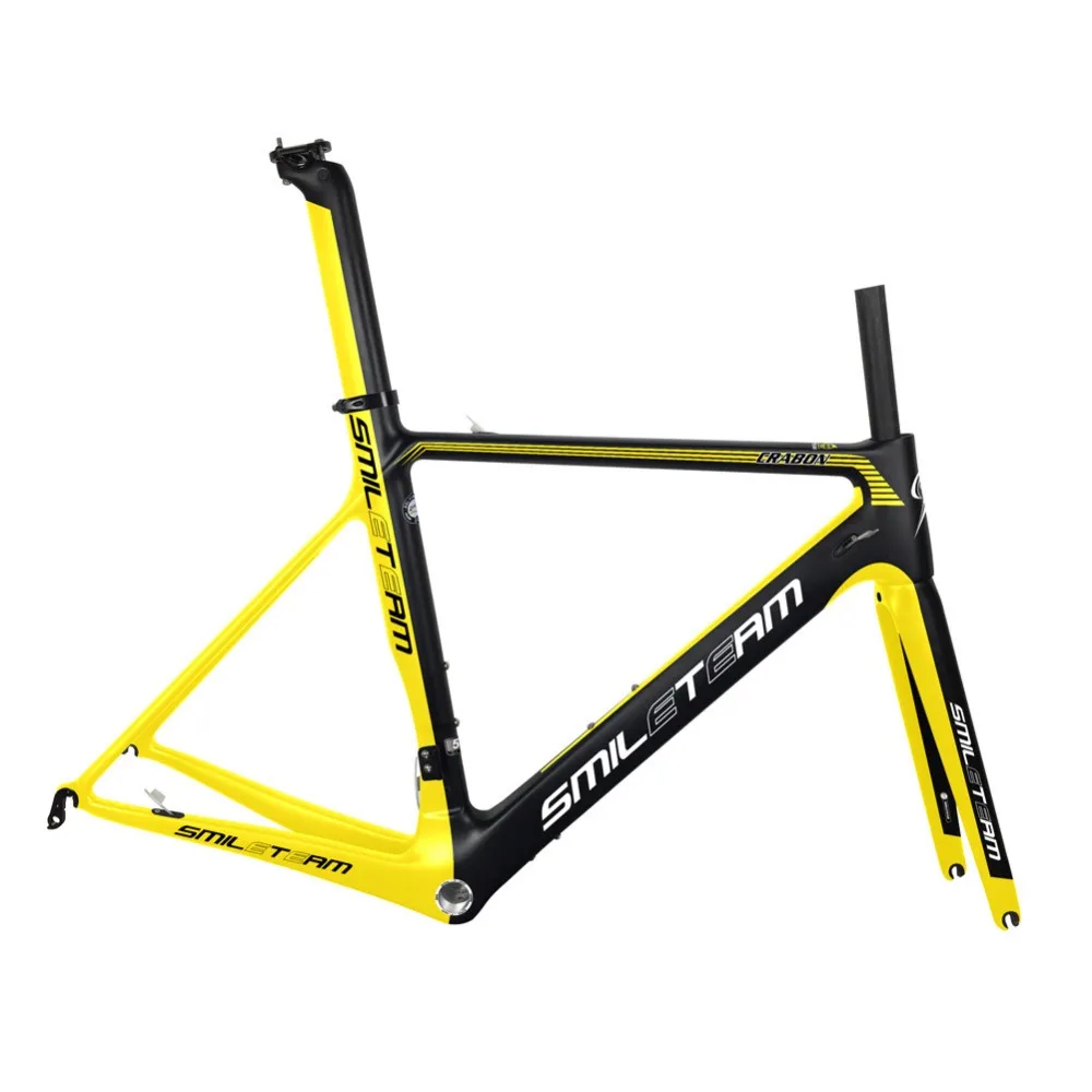 Sale Smileteam 2019 New Model Super Light Full Carbon Road Bike Frame Carbon Racing Road Bicycle Frameset With Wheelset 8