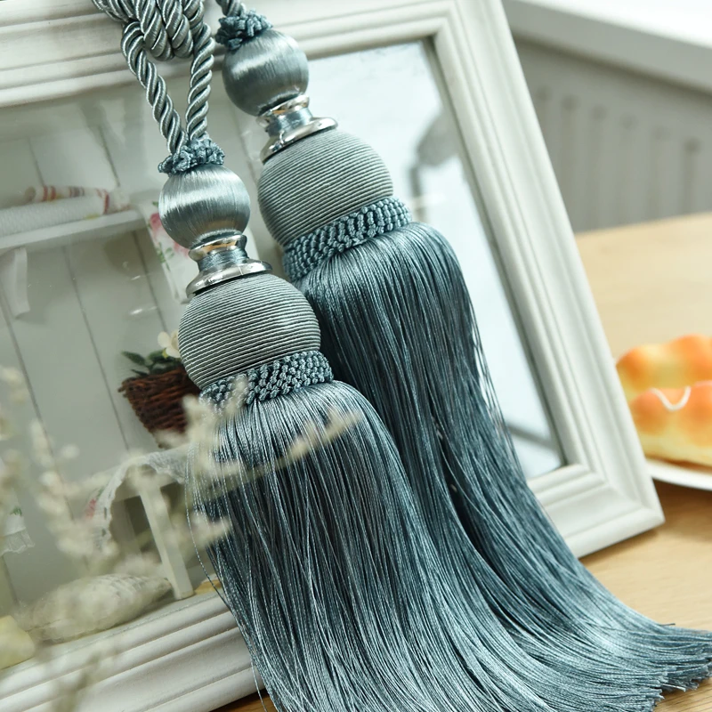 

2Pcs/Pair Modern Curtain Hanging Ball Curtains Tassels Curtain Tiebacks Bandages Brushes Curtain Accessories