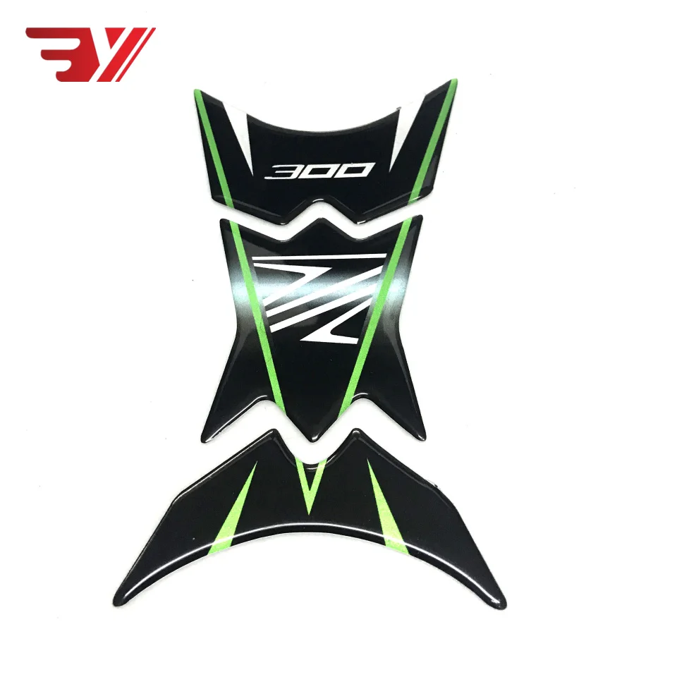 

BYSPRINT New Item Motorcycle Accessories 3D Tank Pad Protective Decal Sticker For Kawasaki Z300 Z250 z300 z250