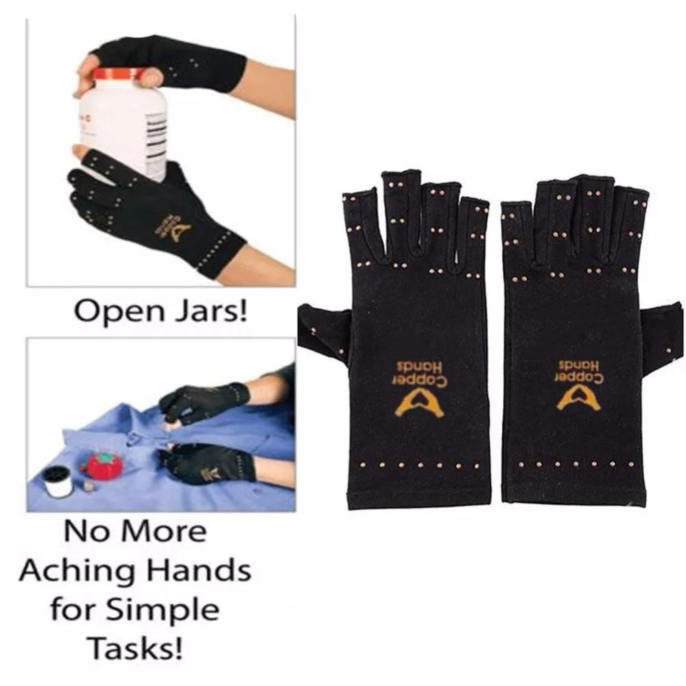 Giantree Новые Волшебные терапевтические перчатки без пальцев мягкие магнитные артрит суставы перчатки облегчение боли терапевтические компрессионные черные
