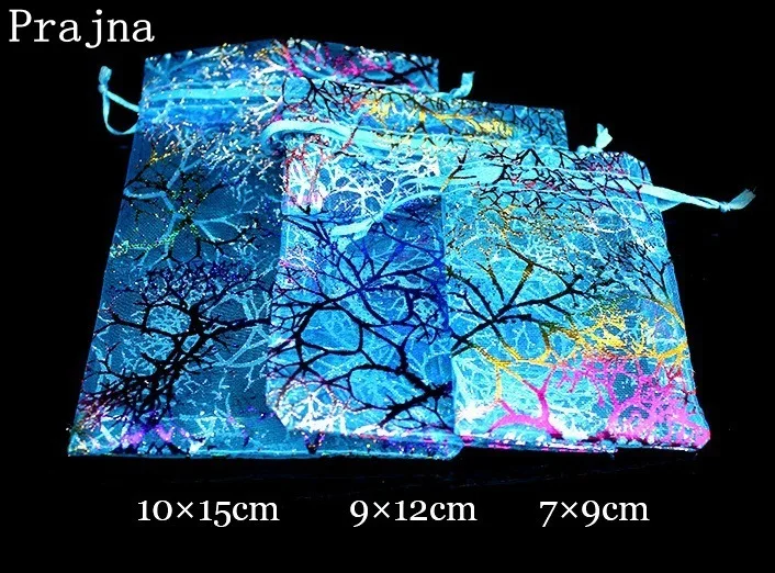 Prajna 10 шт. маленькие сумки из органзы Свадебные сувениры и подарки Рождество День рождения мешок для подарков, упаковка для ювелирных изделий украшения сумки и сумки