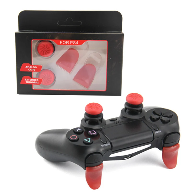 

1 Pairs L2 R2 Buttons Trigger Extenders with 2Pcs Thumb Grips for PlayStation 4 Controller