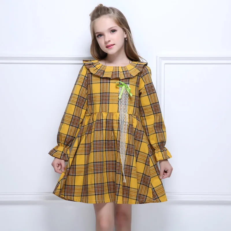 

MAGGIE'S WALKER Brand Girls Dress Kid Lolita Costume Baby Girls Lattice Lace Princess Dress Robe Fille Enfant for 3-11 Years Old