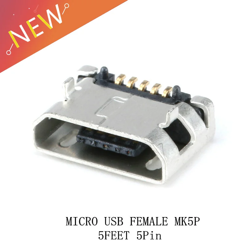 5 контактный разъем Mini usb 20 шт./лот гнездовой SMT размещение SMD DIP разъем|Соединители|