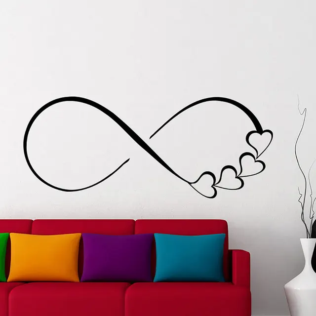 Wall Decals Hearts And Infinity Symbol Decal Love Sign Family Wall Decals Hearts And Infinity Symbol Decal Love Sign Family Sticker Bedroom Home Decor Wedding Gift