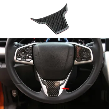 

100% Carbon Fiber Steering Wheel Bottom Panel Cover Trim For Honda Civic 16-2017