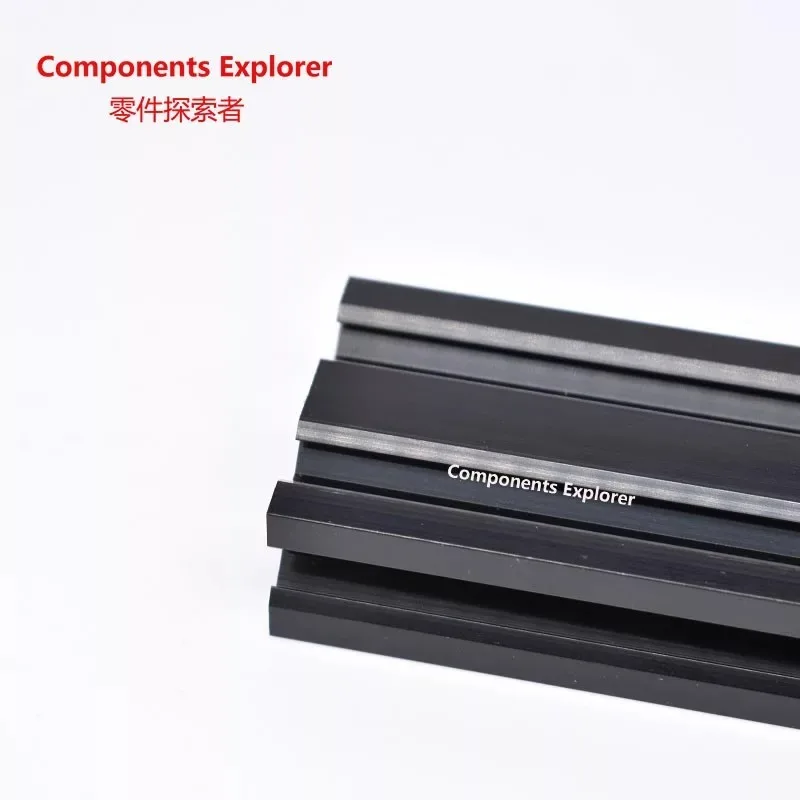 Произвольная резка 1000 мм 2040 V-slot черный алюминиевый экструзионный профиль, черный цвет