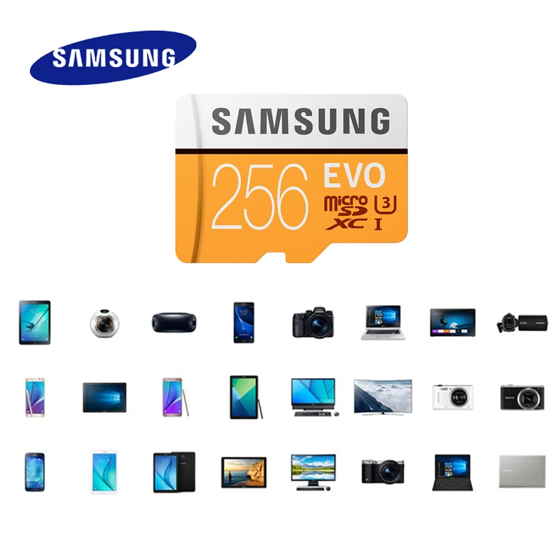 SAMSUNG карта памяти Micro SD класс 10 128 ГБ 256 ГБ|Карты памяти| |