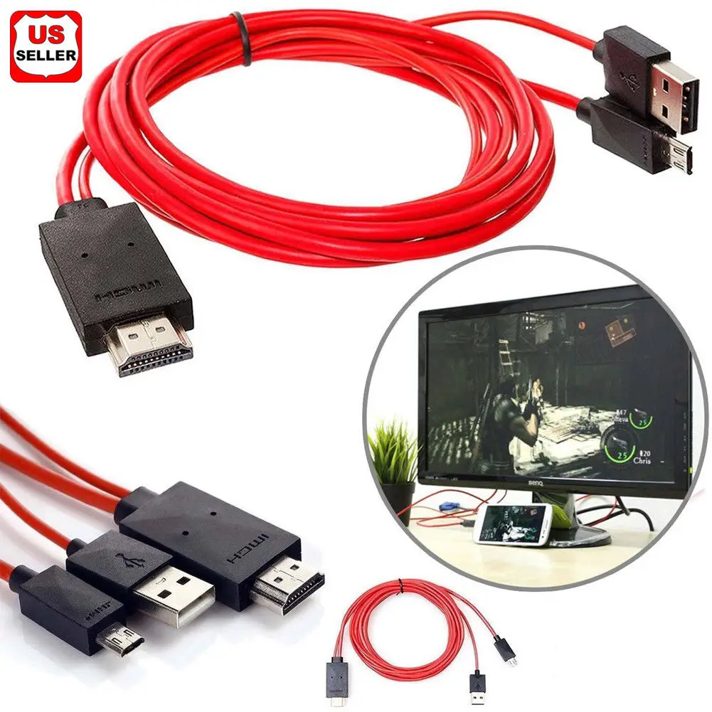 Аудио-видео кабели 1080 P телевизионный HD кабель адаптер US MHL Micro USB к HDMI для