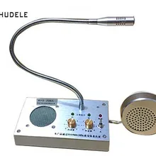 ZHUDELE металлический оконный микрофон аудио запись Интерком интерфон динамик, двухсторонний банк офис магазин станция 3 Вт оконный микрофон