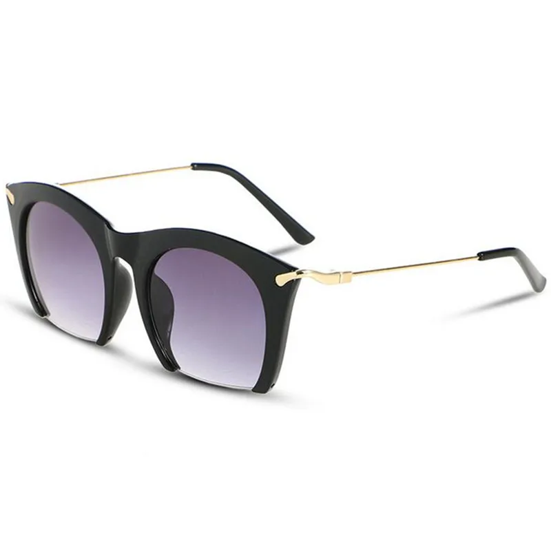 Новая мода большая оправа стиль полуоправы женские солнцезащитные очки Брендовые дизайнерские роскошные солнцезащитные очки «кошачий глаз» оттенки Oculos De Sol