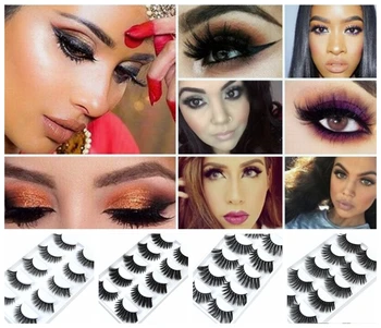 

9Style 5 Pairs/lot Eyelashes Fur Friendly Styles 100% Mink Lashes Crisscross False Eyelash Hand Made Eye Lashes Makeup Maquiagem