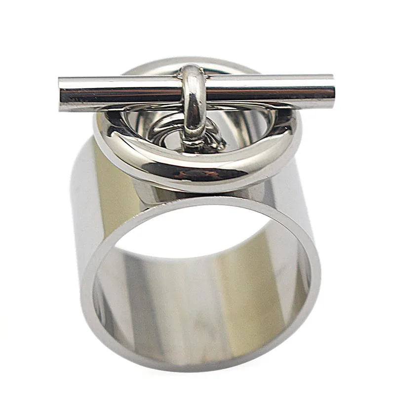 2017 15mm Width Knot Ring For Women unique pendant Rings 316L Stainless Steel & Metal Silver Ring Women Jewelry R10041