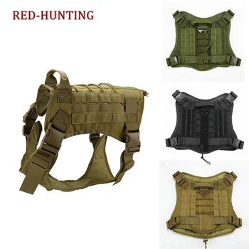 

New Dog Harness Vest for Walking Hiking Hunting Tactical Military Water-Resistant MOLLE Training Harness for Service Dog