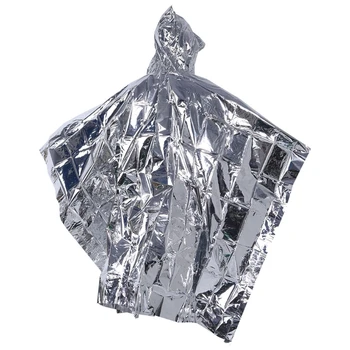 

Multi-functional Foil Poncho Raincoat Waterproof Outdoor Survive Rescue Blanket