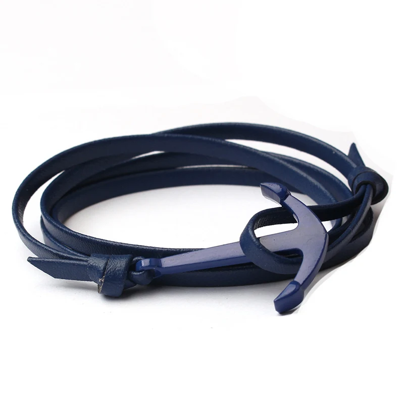 NIUYITID Blue Color Anchor Bracelet Cheap Hand Accessories For Men Boys Bracelet Tribal Wristbands Jewelry pulseira feminina (1)