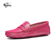 Лидер продаж женская обувь из натуральной кожи сезон: весна–лето высокое качество Туфли без каблуков обувь для вождения бренд Для женщин лоферы