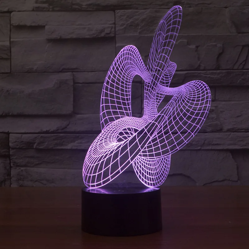 Художественный абстрактный цветной пояс 3d стерео лампа креативная атмосферная