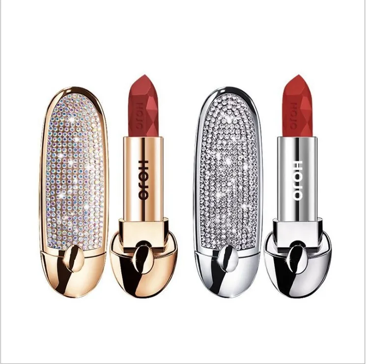 

New 10 Color / Set of Diamond Nude Lipstick Waterproof Matte Moisturizing Lipstick Velvet Lip Gloss Sexy Lasting Makeup