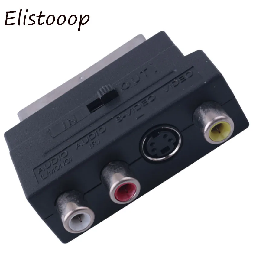 

Elistooop RGB Scart to 3 RCA S-Video Adapter Composite RCA SVHS S-Video AV TV Audio For Video Recorder TV Television Projector