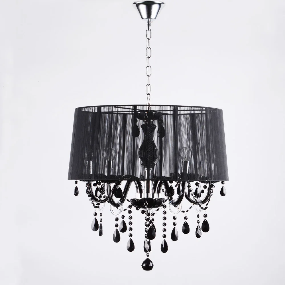 Moderne Kristall Kronleuchter Led Lampen Weiss Schwarz Zeichnung Lampenschirm Kronleuchter E12 E14 Led Beleuchtung Led Lustre Droplight Pendant2 Crystal Chandelier Led Lampshade Chandeliermodern Crystal Chandelier Aliexpress