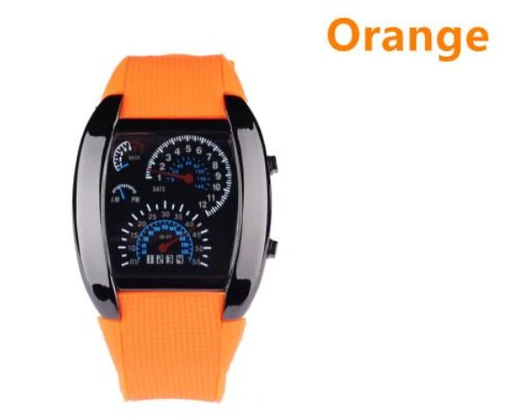 2016 NEW Fashion Luxury Fan Shaped LED Sports Watches Japanese Movement 