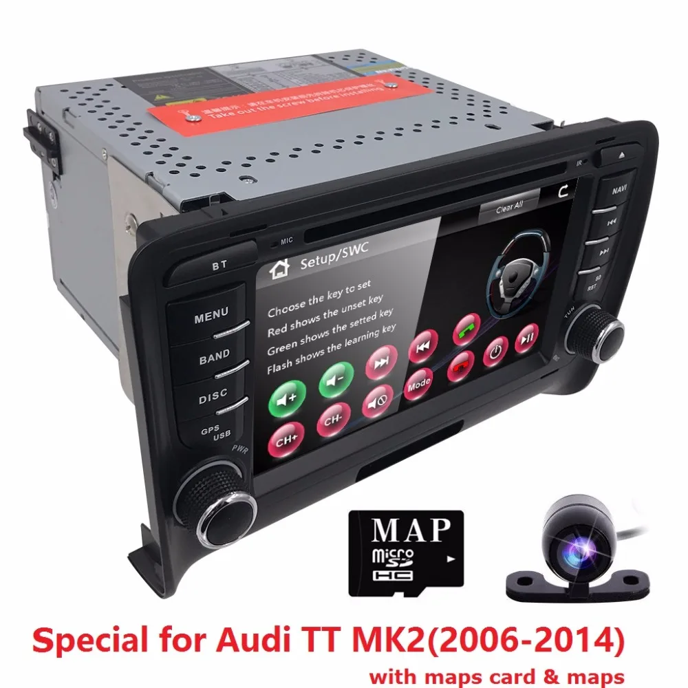 Excellent Car Multimedia For Audi TT MK2 2006 2007 2008 2009 2010 2011 2012 2013 2014 7" Navigation Stereo GPS Car DVD Player Radio 1080P 1