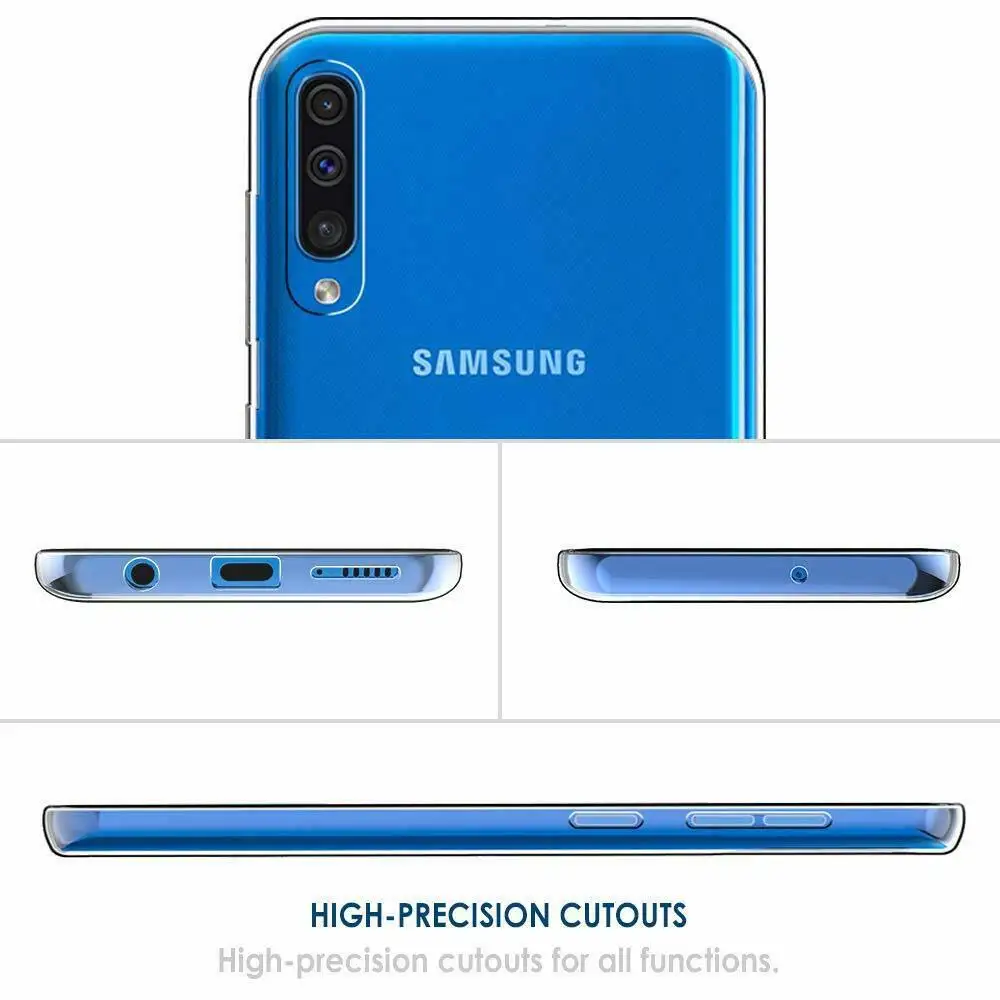 Цельные Чехлы для samsung Galaxy A10, A30, A40, A50, A70, A6, A7, A8+, A9, M30, M50, мягкий силиконовый чехол для телефона из ТПУ