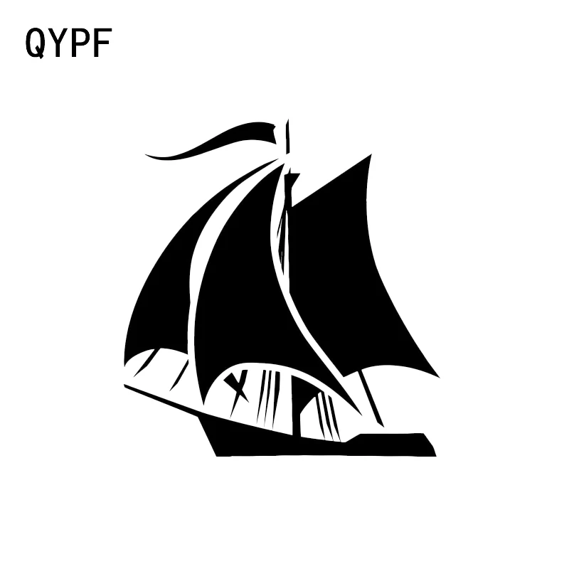 QYPF 12 5*13 4 см интересный парусный океан Сейлор Декор Графический виниловый