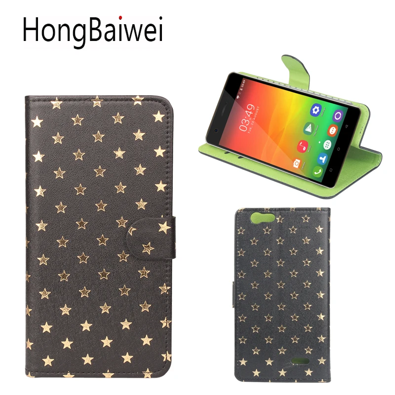 

HongBaiwei for Oukitel C4 Case Luxury Brand Printed Star Leather Flip Magetic Wallet Phone Bag Case for Oukitel C4