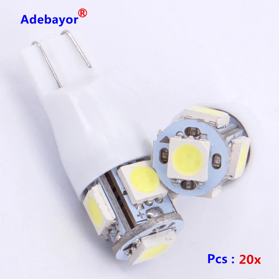 10 x T10 вспышка W5W 194 5 SMD 5050 LED 5SMD светильник с двумя режимами работы smd Автомобильный