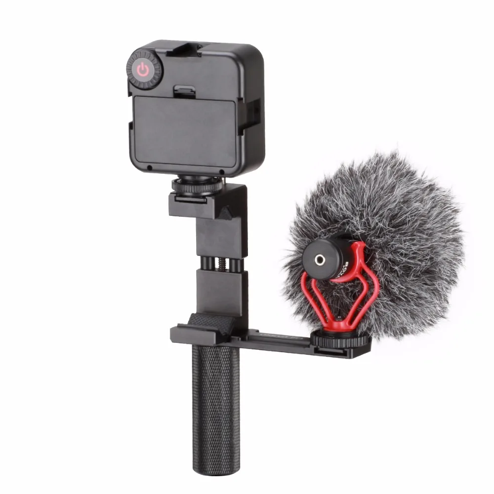  Ulanzi Pocket Rig for Smartphone with BY-MM1 Microphone and 49 LED Video Light Cold Shoe Plate for 