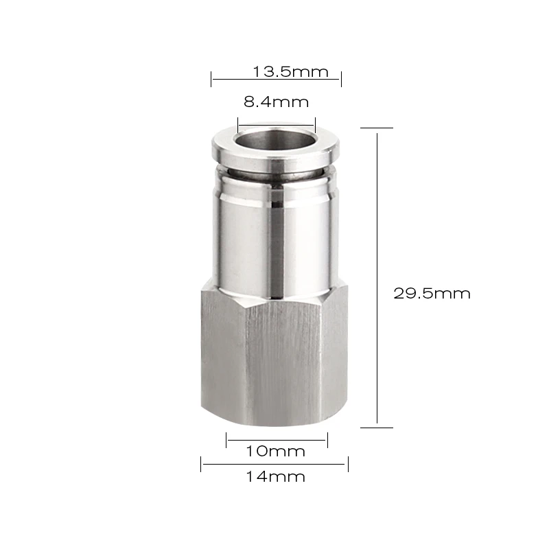 conector de encaixes rapidos tubo pneumatico push in joint od 8mm 7 16 04