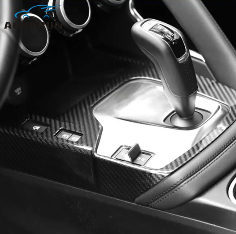 ABS покрытие углеродного волокна Текстура шестерни Защитная крышка автомобильные аксессуары для Jaguar E-pace