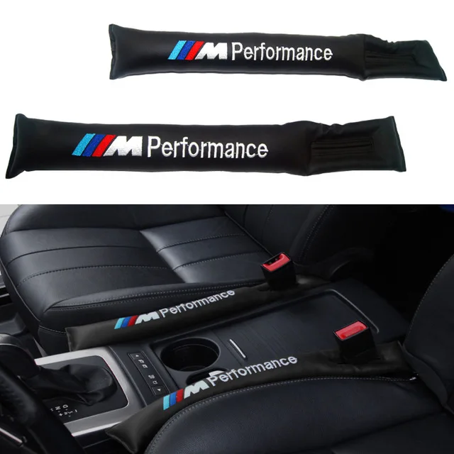 

2pcs Car Seat Gap Filler For BMW M ///M PERFORMACE PU Leather Auto Seats Leak Stop Pad Soft Padding Spacer Holster BABY520