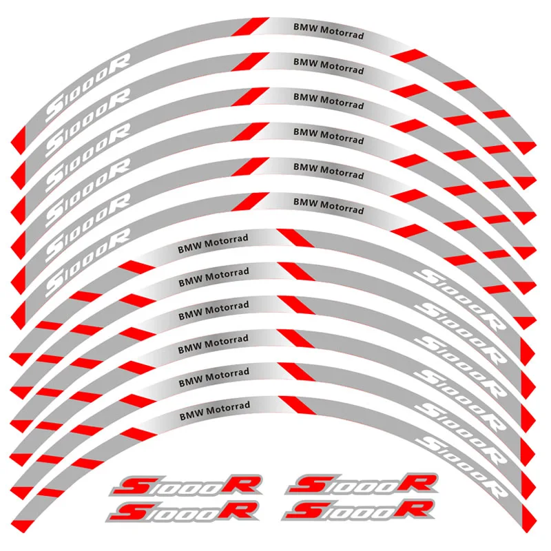 Высокое качество Мотоцикл Передние и задние колеса край внешний обод Стикеры светоотражающие полосы колеса наклейки для BMW S1000R