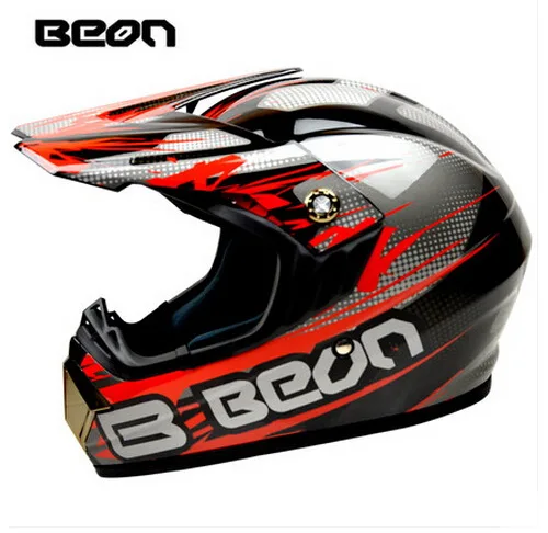1шт BEON Профессиональный бездорожье ATV ECE Moto защитный шлем для спуска на гору Мотоцикл Мотокросс ABS DOT мотоциклетный шлем - Цвет: red