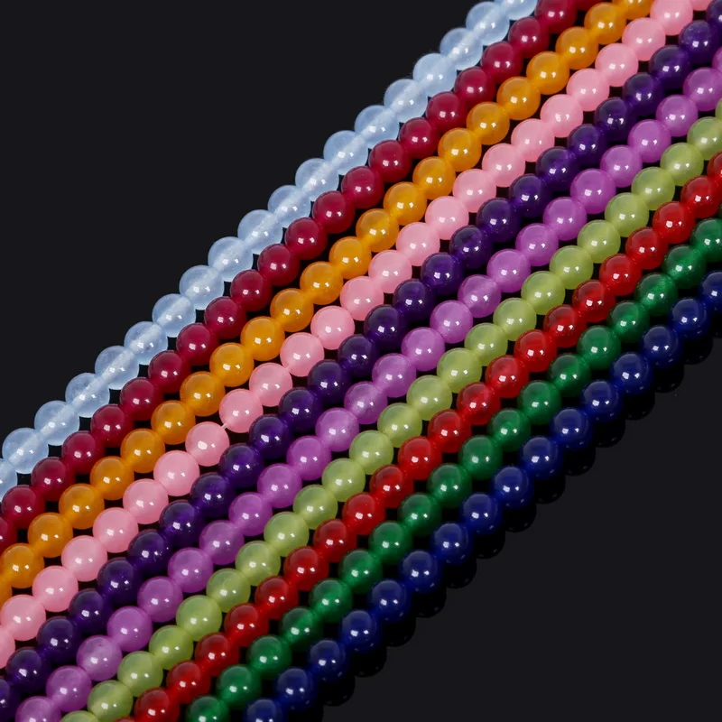 

Dia 6mm Fashion Natural Stone Dyed Round Shape Loose Beads DIY Jewelry Necklace Bracelet Making Handmade 15''/strand