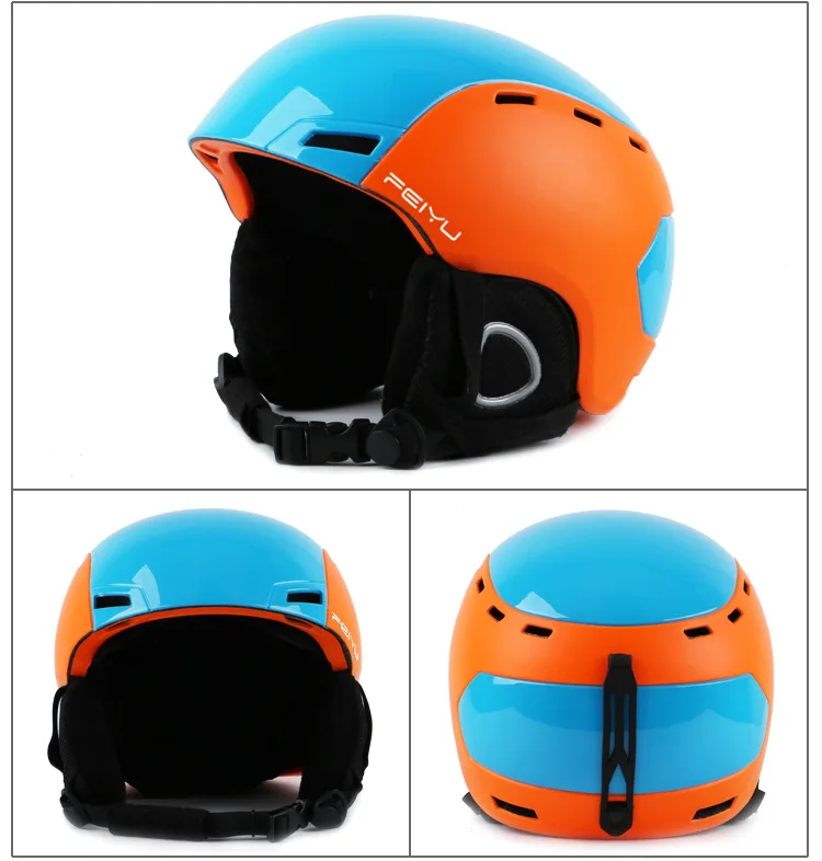 Зимние виды спорта для взрослых лыжное оборудование для шлема сноуборд-шлемы коньки лыжи для верховой езды шлем ролик Casco мотоциклетный шлем - Цвет: Оранжевый