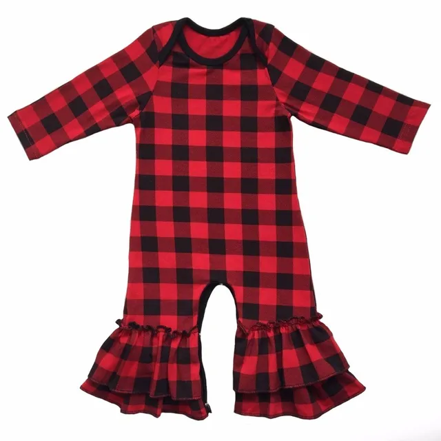 plaid onesie baby