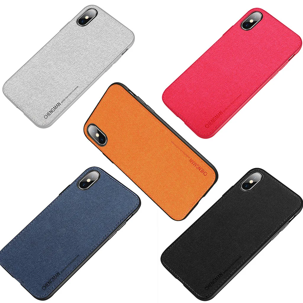 Z514 phone cover 2019 CHENGMAN For iPhone X TPU Cases Cloth Washable Invisible Magnet 5.8 Inch |