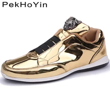 

High Quality Brand Superstar Fashion Men Casual Shoes Gold Leather Footwear Male Flats Shoes Soft Men Designer Shoes Walking