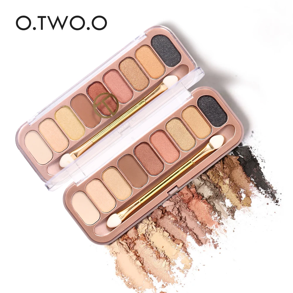 

O.TWO.O Nwe Arrivel 9 Colors Eyeshadow Glitter Eyeshadow With Brush Make Up Eye Shadow Palette